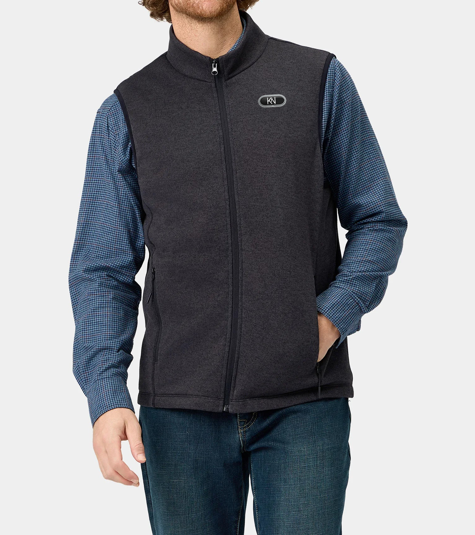KN-V2 Men’s Recycled Heated Fleece Vest